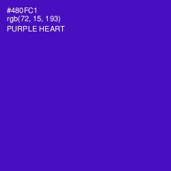 #480FC1 - Purple Heart Color Image