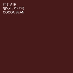 #481A19 - Cocoa Bean Color Image