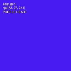 #481BF1 - Purple Heart Color Image