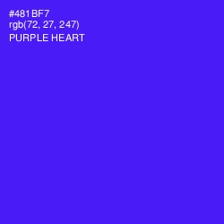 #481BF7 - Purple Heart Color Image