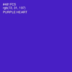 #481FC5 - Purple Heart Color Image