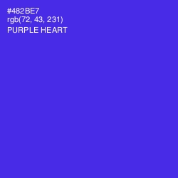 #482BE7 - Purple Heart Color Image