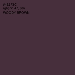 #482F3C - Woody Brown Color Image