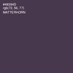 #48384D - Matterhorn Color Image