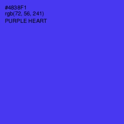 #4838F1 - Purple Heart Color Image