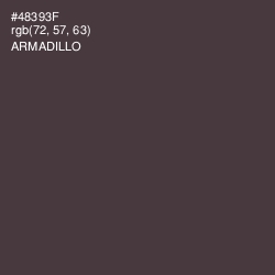 #48393F - Armadillo Color Image