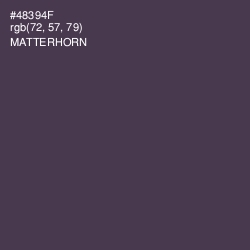 #48394F - Matterhorn Color Image