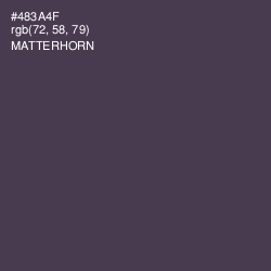 #483A4F - Matterhorn Color Image