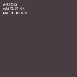 #483D43 - Matterhorn Color Image