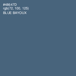 #48647D - Blue Bayoux Color Image