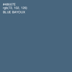 #48667E - Blue Bayoux Color Image