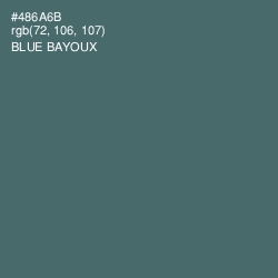 #486A6B - Blue Bayoux Color Image