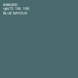 #486A6D - Blue Bayoux Color Image
