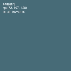 #486B78 - Blue Bayoux Color Image