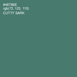 #487B6E - Cutty Sark Color Image