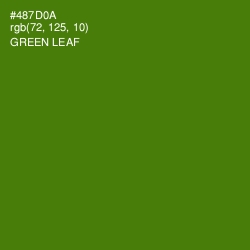 #487D0A - Green Leaf Color Image