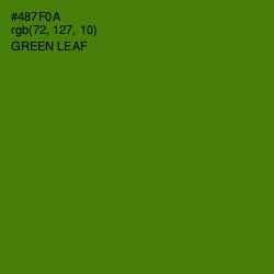 #487F0A - Green Leaf Color Image