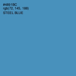 #4891BC - Steel Blue Color Image