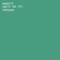 #489C7F - Viridian Color Image