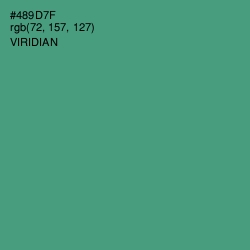 #489D7F - Viridian Color Image