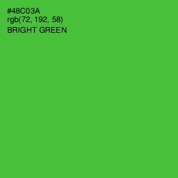 #48C03A - Bright Green Color Image