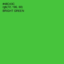 #48C43C - Bright Green Color Image