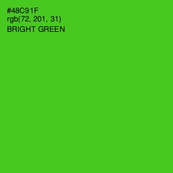 #48C91F - Bright Green Color Image
