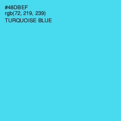 #48DBEF - Turquoise Blue Color Image