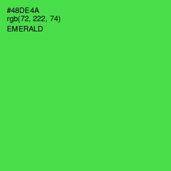 #48DE4A - Emerald Color Image