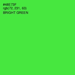 #48E73F - Bright Green Color Image