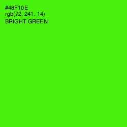 #48F10E - Bright Green Color Image