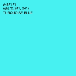 #48F1F1 - Turquoise Blue Color Image