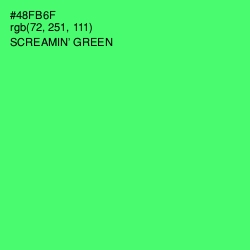 #48FB6F - Screamin' Green Color Image