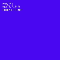#4907F1 - Purple Heart Color Image