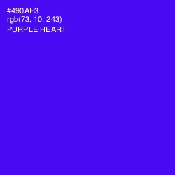 #490AF3 - Purple Heart Color Image