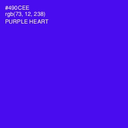 #490CEE - Purple Heart Color Image