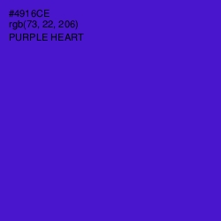 #4916CE - Purple Heart Color Image