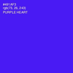 #491AF3 - Purple Heart Color Image