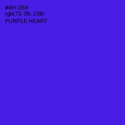 #491DE4 - Purple Heart Color Image