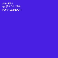 #491FE4 - Purple Heart Color Image