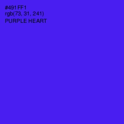 #491FF1 - Purple Heart Color Image