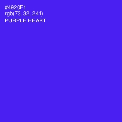 #4920F1 - Purple Heart Color Image