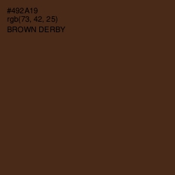 #492A19 - Brown Derby Color Image