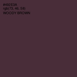 #492E3A - Woody Brown Color Image