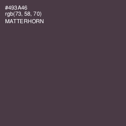 #493A46 - Matterhorn Color Image