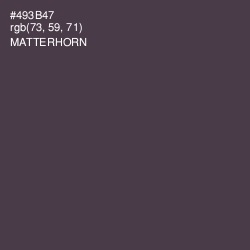 #493B47 - Matterhorn Color Image