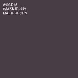 #493D45 - Matterhorn Color Image