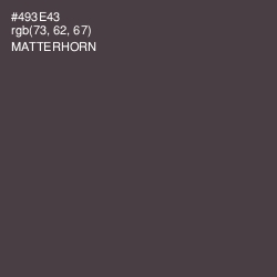 #493E43 - Matterhorn Color Image