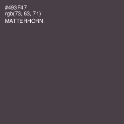 #493F47 - Matterhorn Color Image