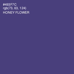 #493F7C - Honey Flower Color Image